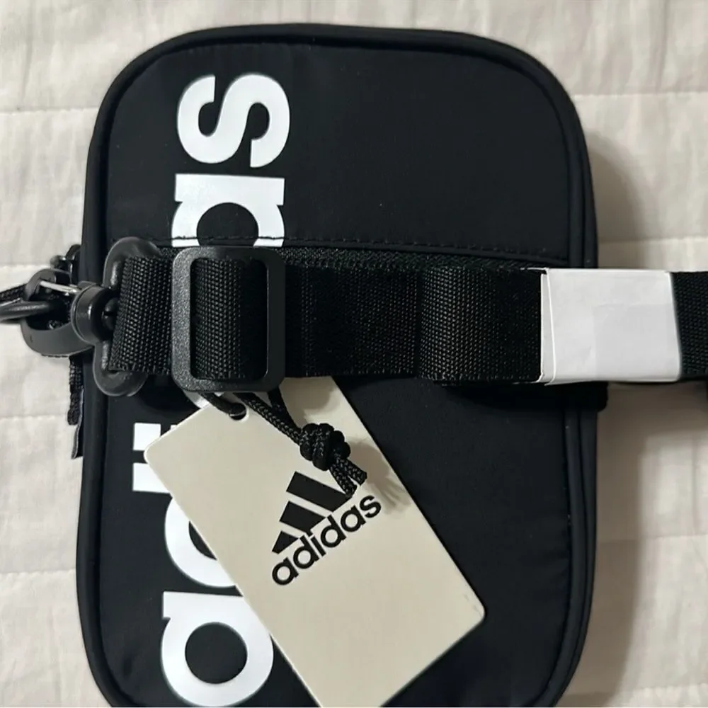 adidas CORE Black White Nylon Festival Unisex Crossbody Bag